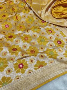 Mashru Silk Saree with Minakari New Collection