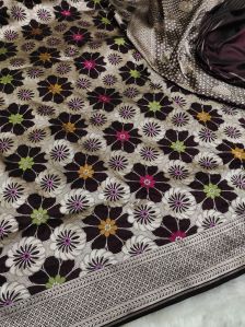 Mashru Silk Saree with Minakari New Collection