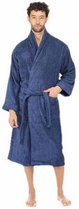 Men Plain Cotton Bath Robe