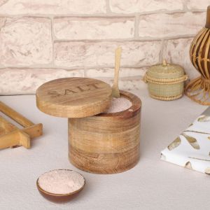 Dudki Handmade Wooden Salt Box