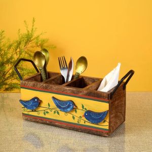 Dudki Love Birds Cutlery Holder