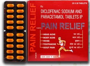 Red Parth Pain Relief Diclofenac Sodium and Paracetamol Tablets