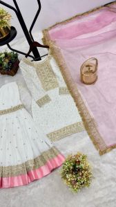Rst -050 3 Piece Fancy Kurti with Beautiful Fancy Sharara Set