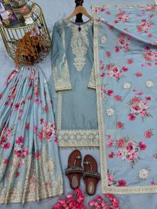 Premium Designer Top Palazzo Set Dupatta Set