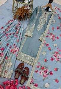 Premium Designer Top Palazzo Set Dupatta Set