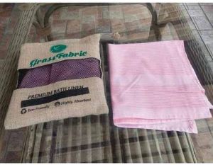 Grassfabric Pink Bamboo Towels