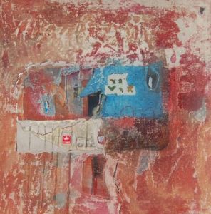 Dynamic Abstract Mixed Media Art