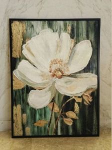 Handmade 3D Textured Gardenia Floral Wall Art