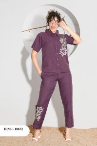 Womens Rayon Designer Co Ord Set