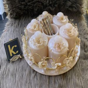 Luxurious Floral Resin Serving Set