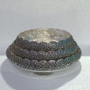 Tiered Silver Plated Decorative Bowl
