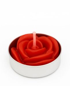 Royal Gold Red Rose Soy Wax Tea Light Candle