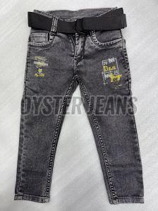 Black Stretchable Boys Narrow Fit Denim Jeans