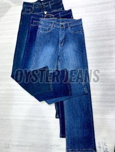 Blue Girls Straight Fit Cotton Jeans