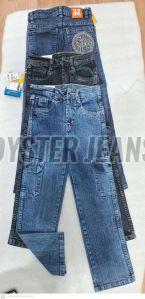 Boys Slub Denim Stretchable Cargo Jeans