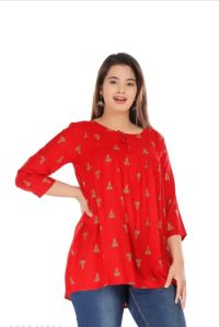 Rayon/viscose Casual Wear Women\'s Short Tops