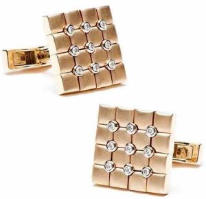 18 Carat Diamond Gold Cufflink