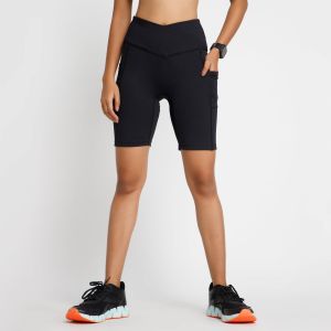 Riyu Polyester High Waisted Active Short