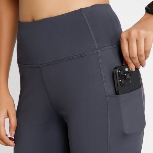 Riyu Women\'S Polyester Grey Casual High Rise Waistband Highwaisted Legging