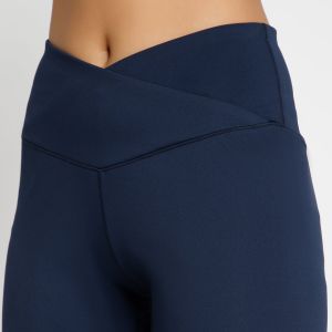 Riyu Women\'S Polyester Blue High Rise Waistband Crossfit Leggings