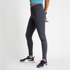 Riyu Women\'S Polyester Grey High Rise Waistband Crossfit Leggings