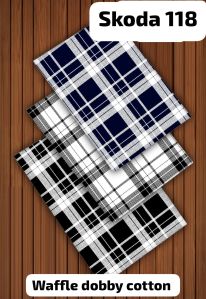 Waffle Dobby Cotton Shirting Fabric