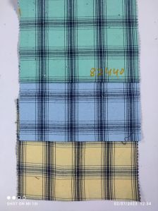 Yarn Dyed Twill Check Shirting Fabric