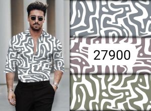 Printed Both Side Laffer Print Shirting Fabric