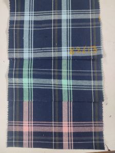 Yarn Dyed Twill Check Shirting Fabric