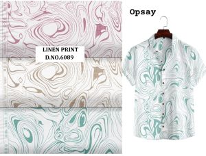 40s Premium Linen Print Shirting Fabric