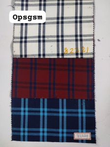 Yarn Dyed Twill Check Shirting Fabric