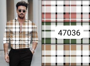 Printed Both Side Laffer Print Shirting Fabric