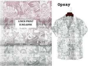 40s Premium Linen Print Shirting Fabric