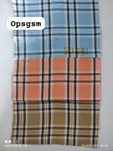 Yarn Dyed Twill Check Shirting Fabric