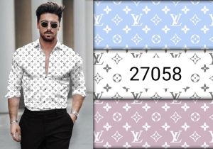 Printed Both Side Laffer Print Shirting Fabric
