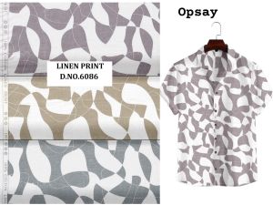 40s Premium Linen Print Shirting Fabric