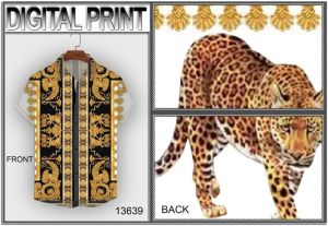 Discharge Print Cotton Shirting Fabric