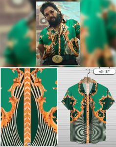 Discharge Print Cotton Shirting Fabric