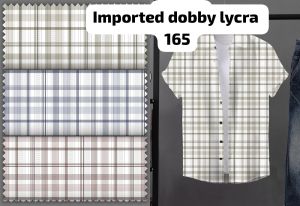 Mens Dobby Lycra Shirting Fabric 1