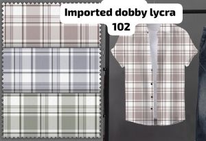 Mens Dobby Lycra Shirting Fabric 1