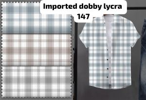 Mens Dobby Lycra Shirting Fabric 1