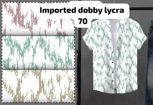 Imported Dobby Lycra Shirting Fabric