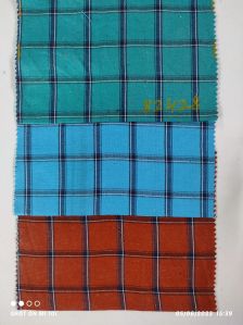 Yarn Dyed Twill Check Shirting Fabric