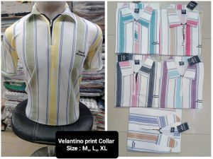 Mens Valentino Print Polo T Shirt