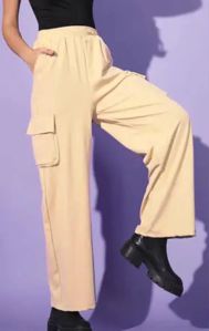 Ladies Beige Cargo Pant