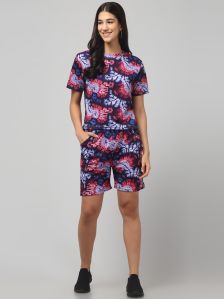 Ladies Firework Bloom Night Shorts Set