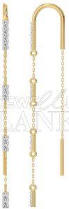14K Gold Chain Drop Earrings