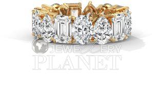 14K Gold Emerald Cut Diamond Ring