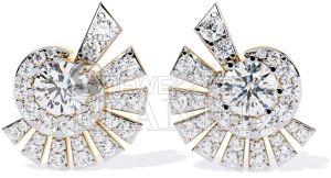 14k Gold Natural Diamond Stud Earrings