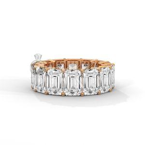 18K Gold Emerald Cut Diamond Ring